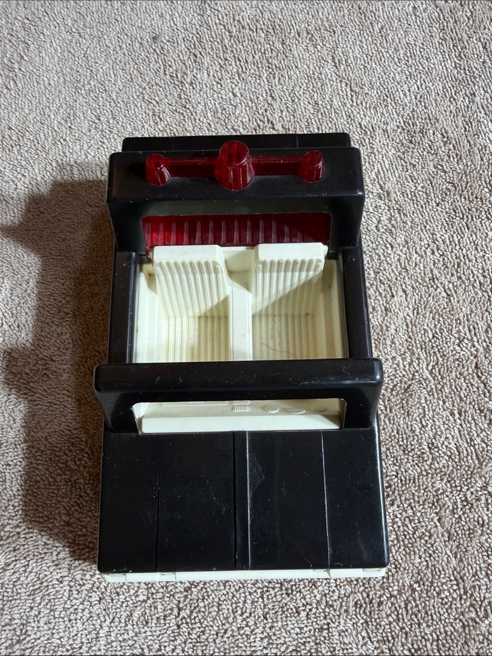 Police Black and White Toy Car Interior Playset with Red Details